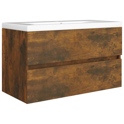 Mobile Sottolavabo Rovere Fumo 80x38,5x45 cm Legno Multistrato