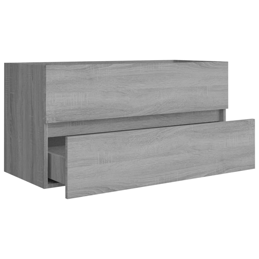 Mobile Sottolavabo Grigio Sonoma 90x38,5x45cm Legno Multistrato | homemem39