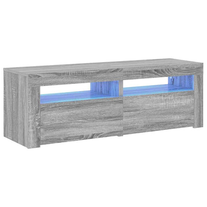 Mobile Porta TV con Luci LED Grigio Sonoma 120x35x40 cmcm