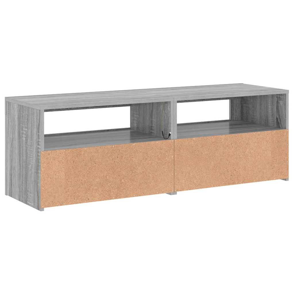 Mobile Porta TV con Luci LED Grigio Sonoma 120x35x40 cmcm