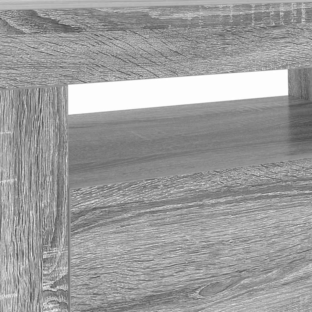 Mobile Porta TV con Luci LED Grigio Sonoma 120x35x40 cmcm - homemem39