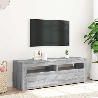 Mobile Porta TV con Luci LED Grigio Sonoma 120x35x40 cmcm
