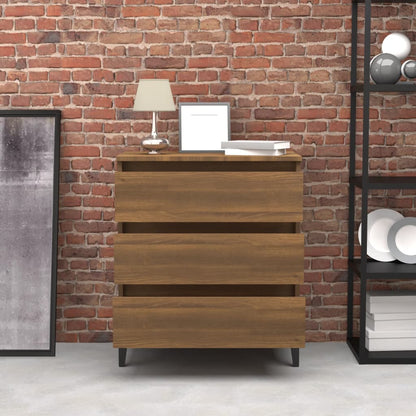Credenza Rovere Marrone 60x35x69 cm in Legno Multistrato - homemem39