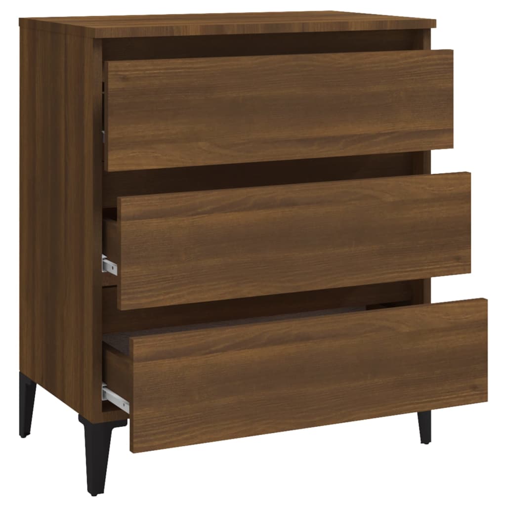 Credenza Rovere Marrone 60x35x69 cm in Legno Multistrato - homemem39