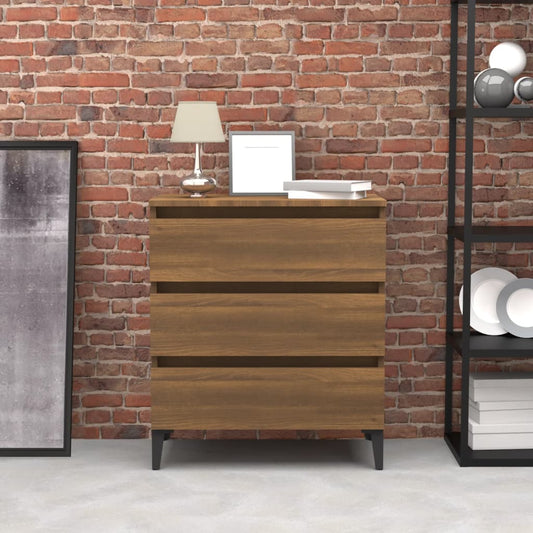 Credenza Rovere Marrone 60x35x69 cm in Legno Multistrato - homemem39