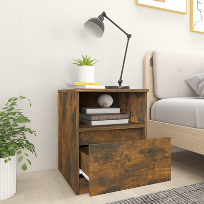 Comodini 2 pz Rovere Fumo 40x40x50 cm in Legno Multistrato - homemem39