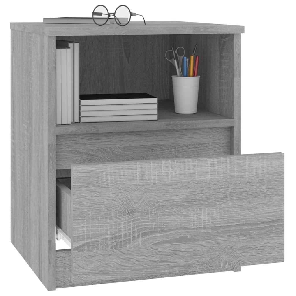 Comodino Grigio Sonoma 40x40x50 cm in Legno Multistrato - homemem39