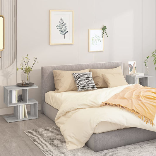 Comodini Grigio Sonoma 2pz 50x30x51,5 cm in Legno Multistrato - homemem39