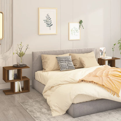 Comodini Rovere Marrone 2 pz 50x30x51,5 cm in Legno Multistrato - homemem39