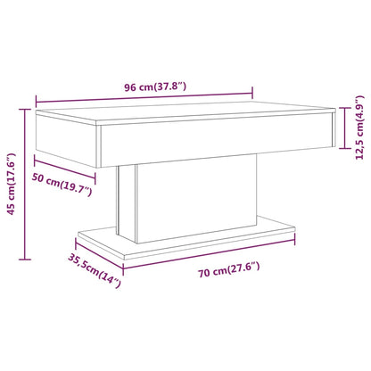 Tavolino da Salotto Grigio Sonoma 96x50x45 cm Legno Multistrato | homemem39