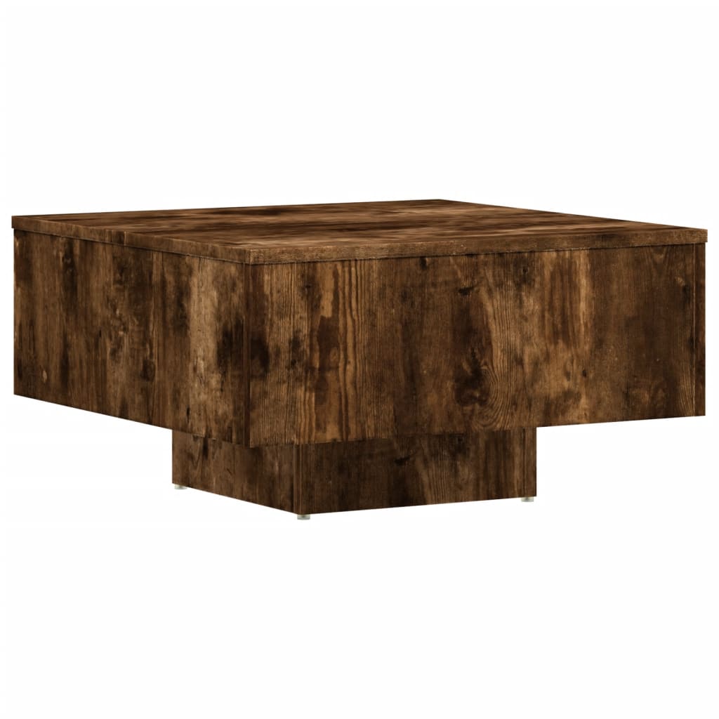 Tavolino Rovere Fumo 60x60x31,5 cm in Legno Multistrato | homemem39