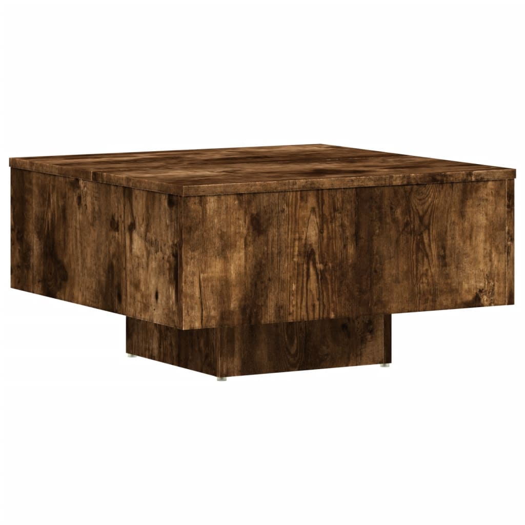 Tavolino Rovere Fumo 60x60x31,5 cm in Legno Multistrato | homemem39