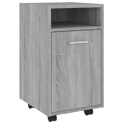 Mobiletto con Ruote Grigio Sonoma 33x38x60 cm Legno Multistrato | homemem39