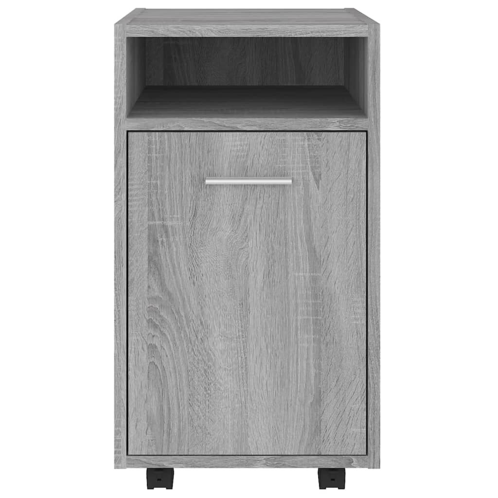 Mobiletto con Ruote Grigio Sonoma 33x38x60 cm Legno Multistrato | homemem39