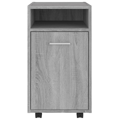 Mobiletto con Ruote Grigio Sonoma 33x38x60 cm Legno Multistrato | homemem39