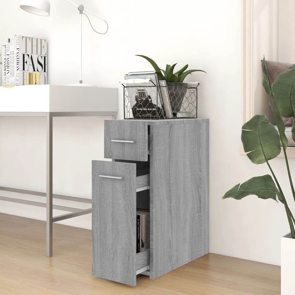 Mobile Farmacia Grigio Sonoma 20x45,5x60 cm Legno Multistrato - homemem39