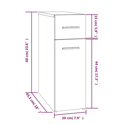 Mobile Farmacia 20x45,5x60 cm legno multistrato