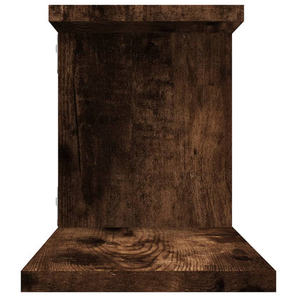 Scaffale TV a Parete Rovere Fumo 125x18x23 cm Legno Multistrato | homemem39