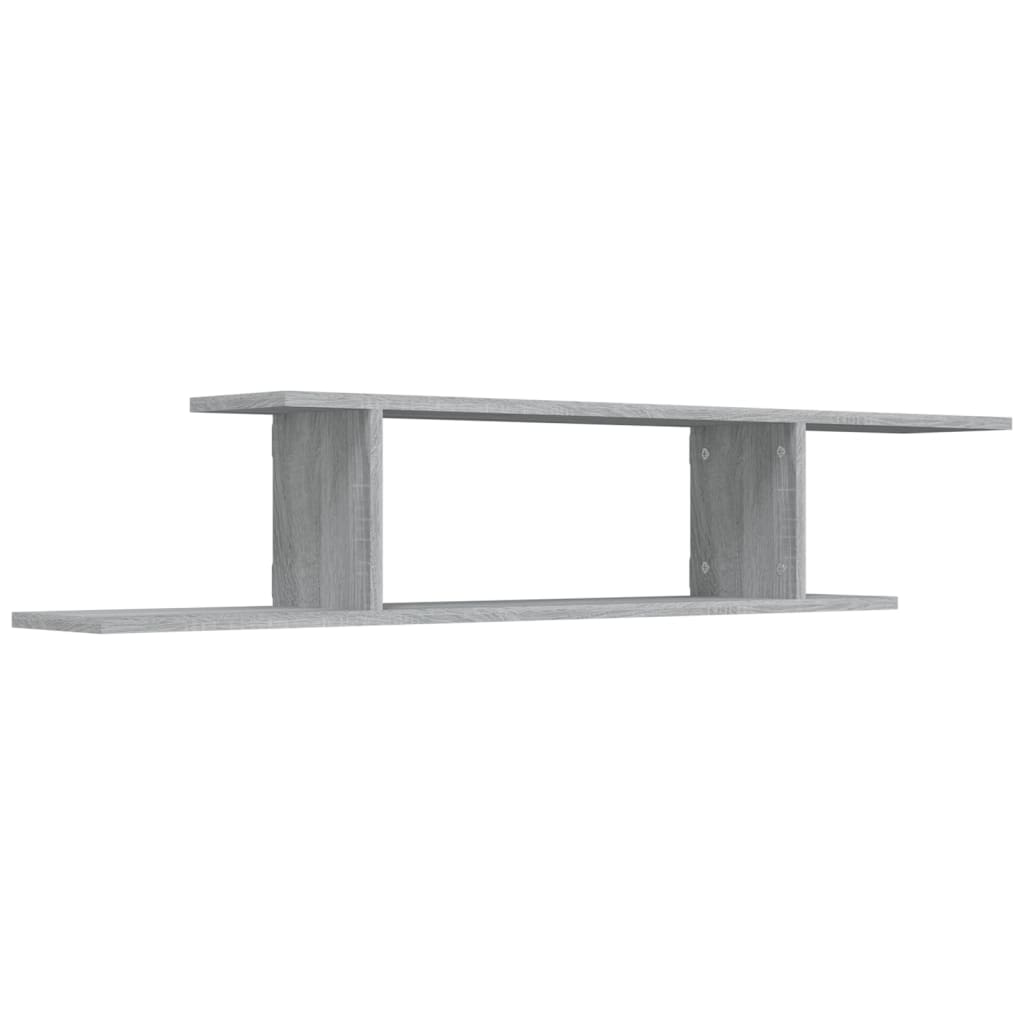 Scaffale TV Parete Grigio Sonoma 125x18x23 cm Legno Multistrato | homemem39