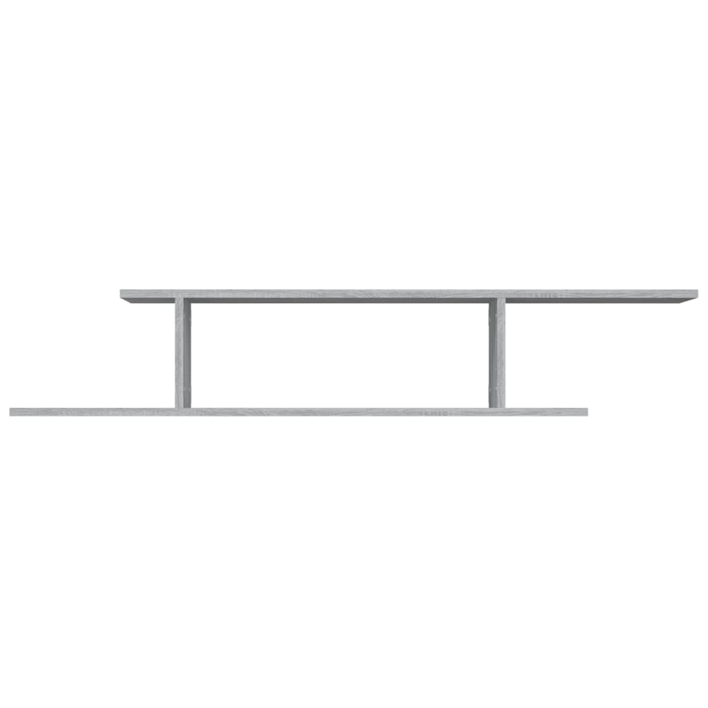 Scaffale TV Parete Grigio Sonoma 125x18x23 cm Legno Multistrato | homemem39