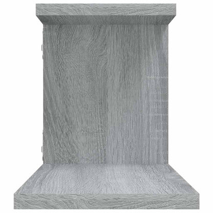 Scaffale TV Parete Grigio Sonoma 125x18x23 cm Legno Multistrato