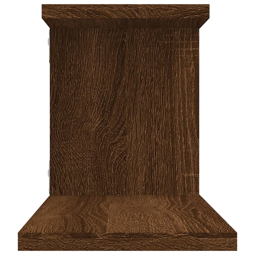 Scaffale TV Parete Rovere Marrone 125x18x23cm Legno Multistrato | homemem39