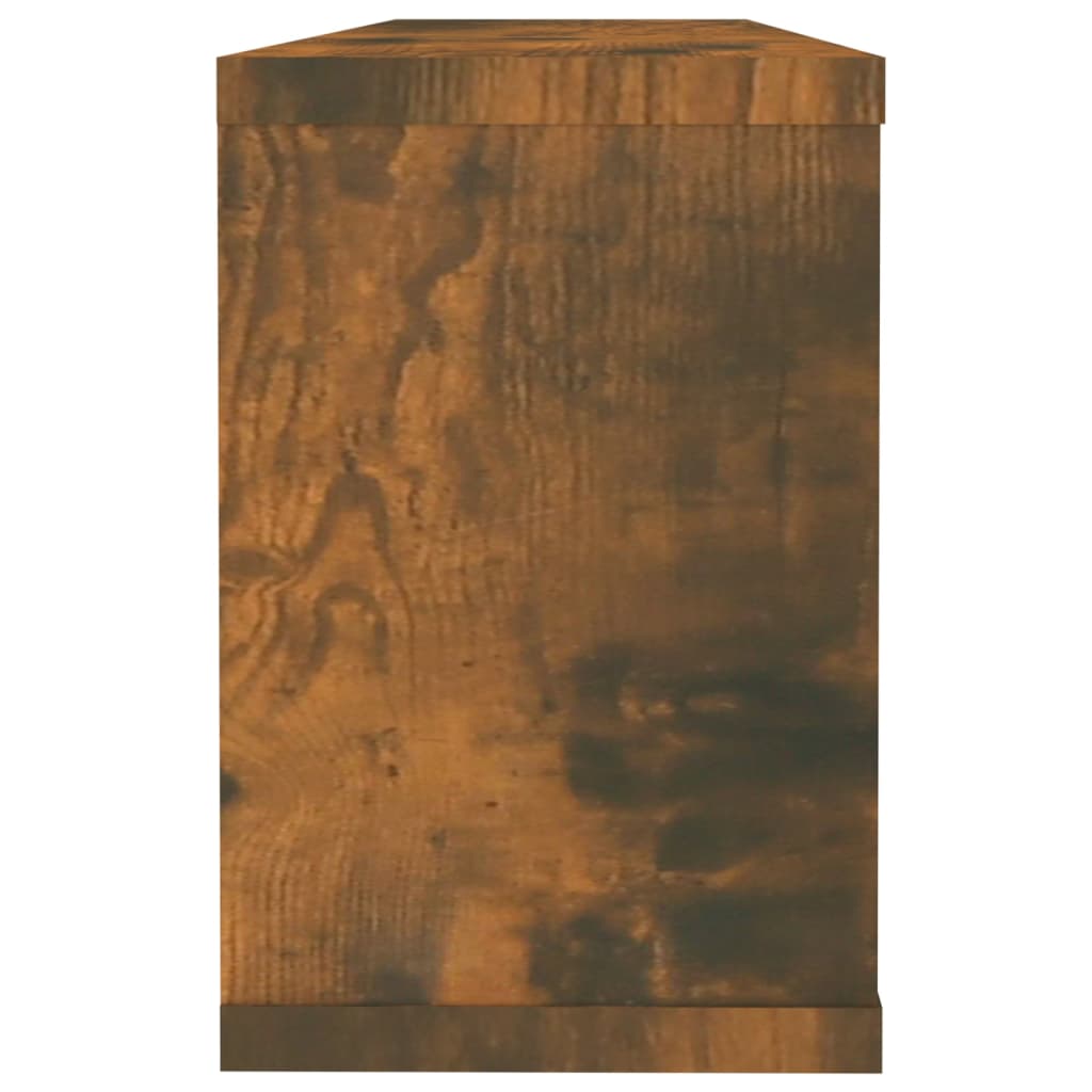 Mensole Parete Cubo 2pz Rovere Fumo 80x15x26,5cm in Multistrato | homemem39