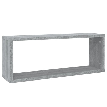 Mensole Cubo Muro 2 pz Grigio Sonoma 60x15x23 cm in Multistrato | homemem39