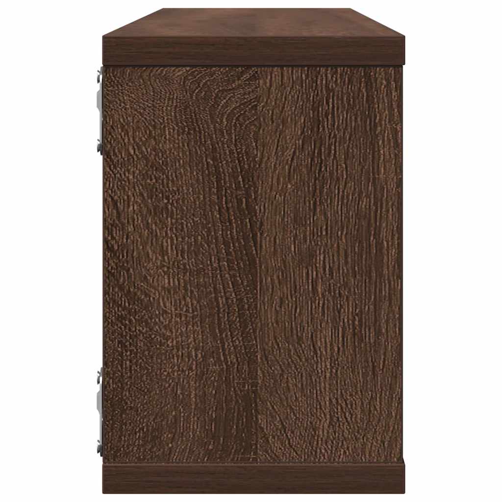 Mensole Cubo Muro 4pz Rovere Marrone 60x15x23 cm in Multistrato | homemem39
