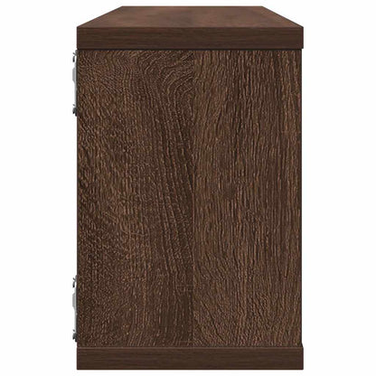 Mensole Cubo Muro 4pz Rovere Marrone 60x15x23 cm in Multistrato | homemem39