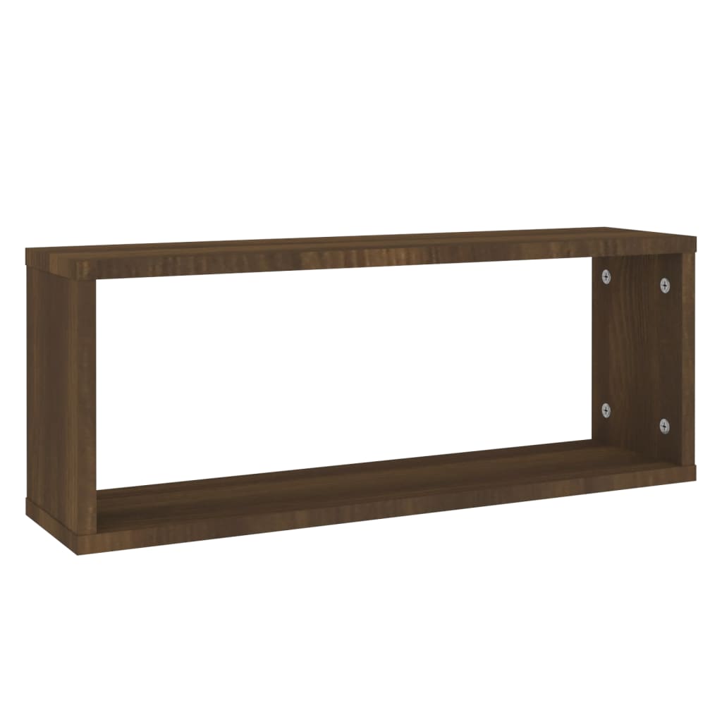 Mensole Cubo Muro 6pz Rovere Marrone 60x15x23 cm in Multistrato | homemem39