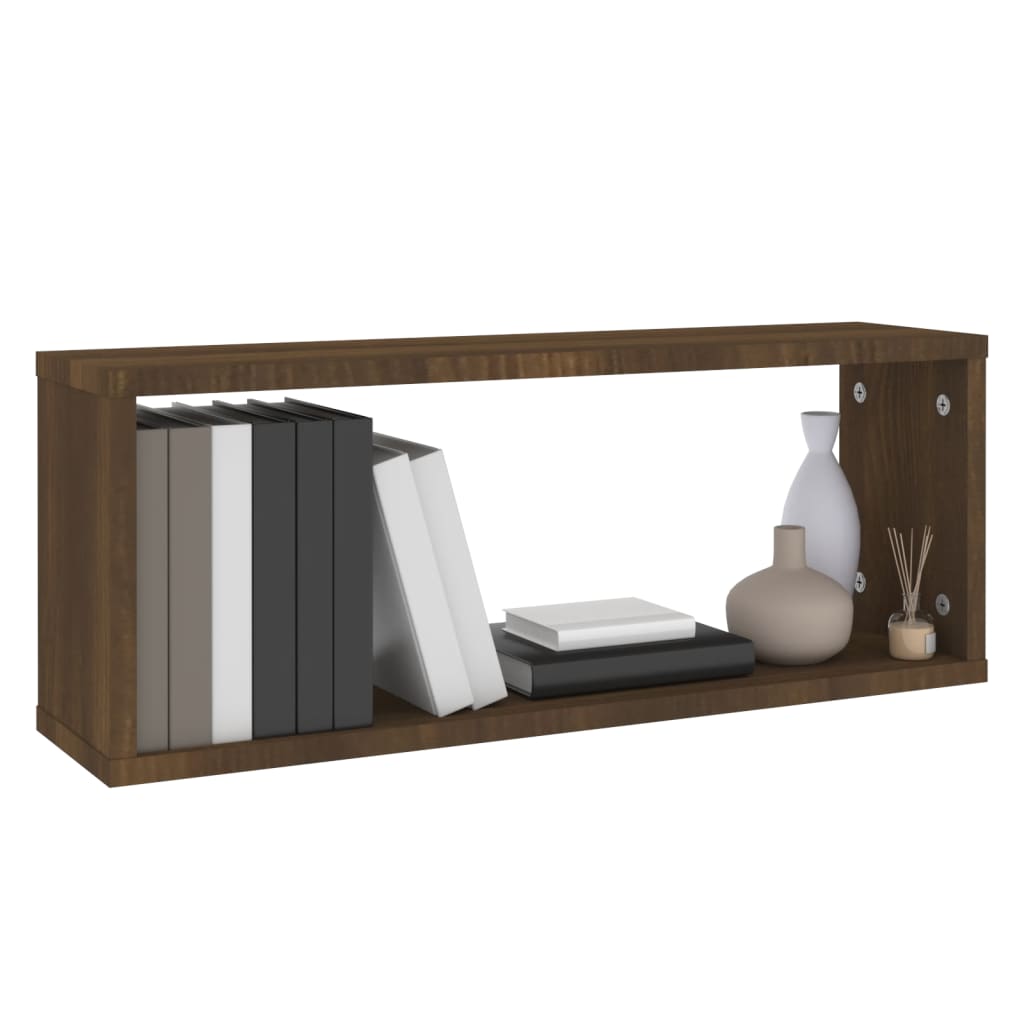 Mensole Cubo Muro 6pz Rovere Marrone 60x15x23 cm in Multistrato | homemem39