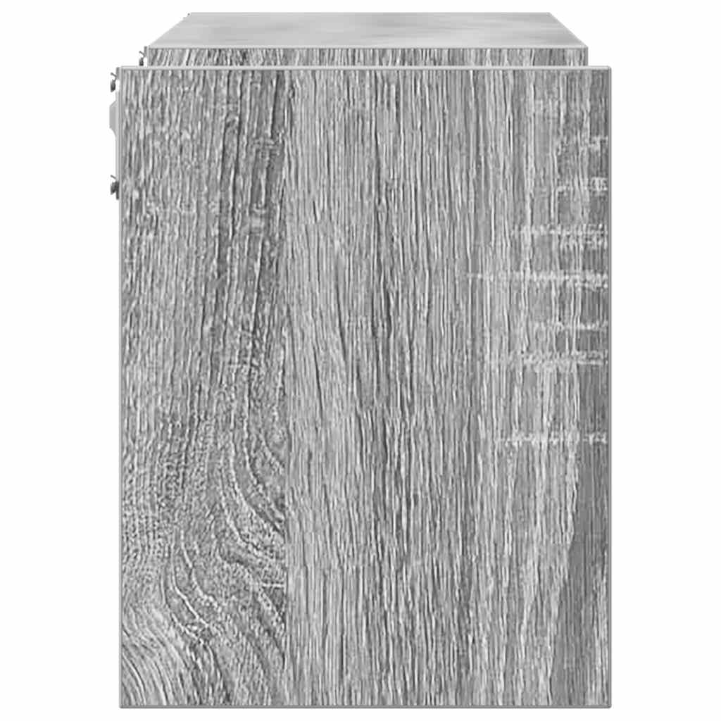 Scaffali da Parete 2 pz Grigio Sonoma 100x15x20 cm Multistrato