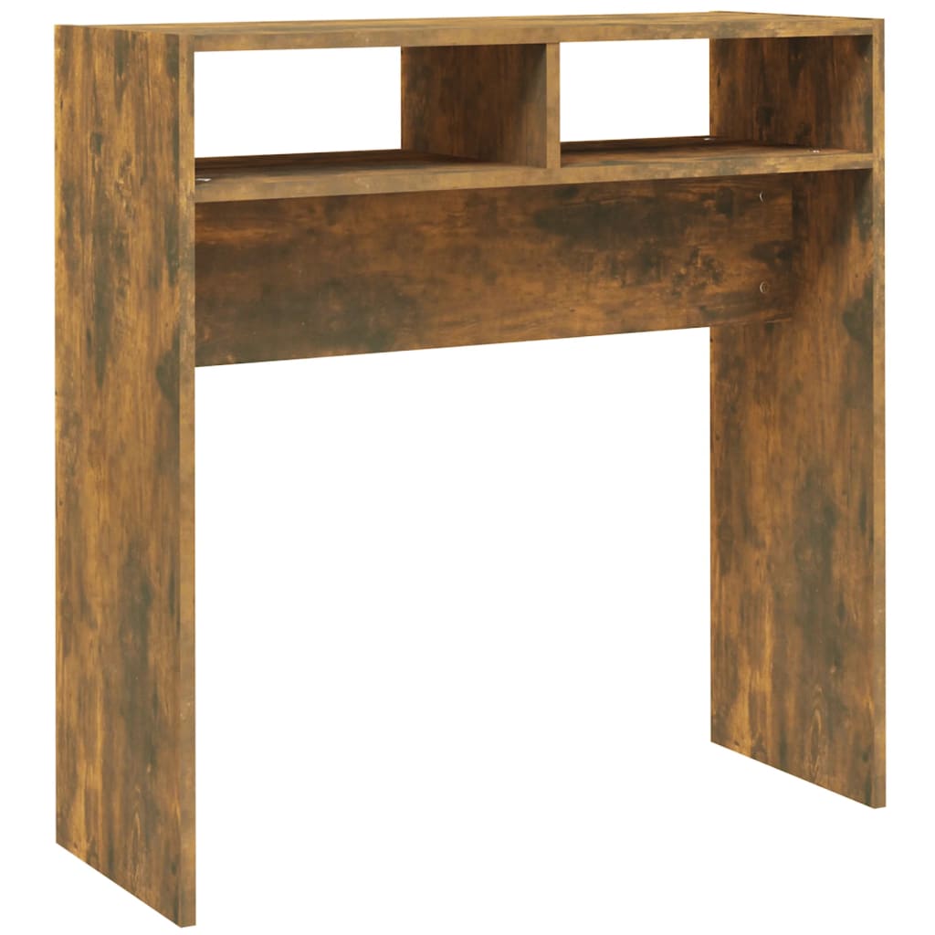 Tavolino Consolle Rovere Fumo 78x30x80 cm in Legno Multistrato - homemem39