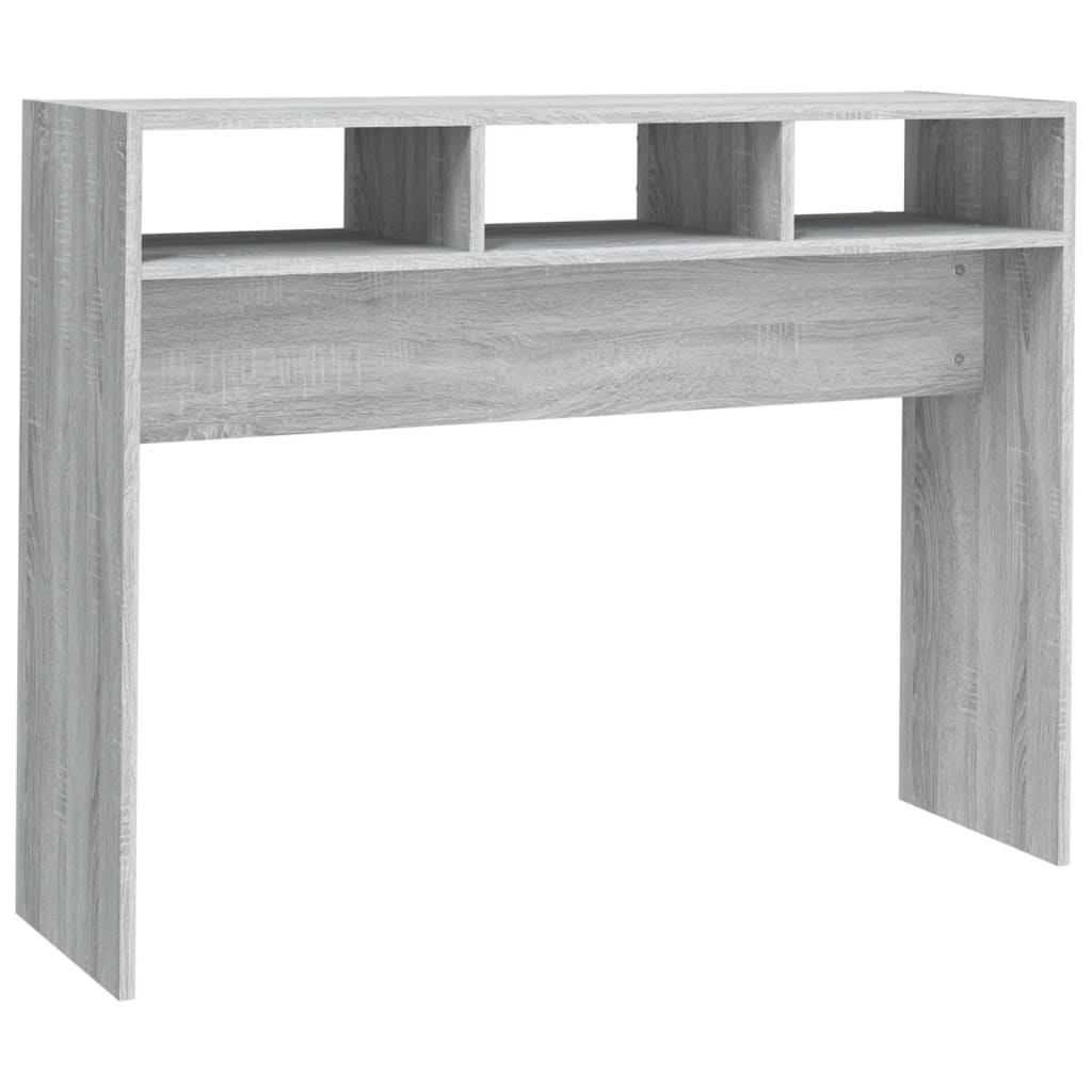 Tavolino Consolle Grigio Sonoma 105x30x80 cm Legno Multistrato - homemem39