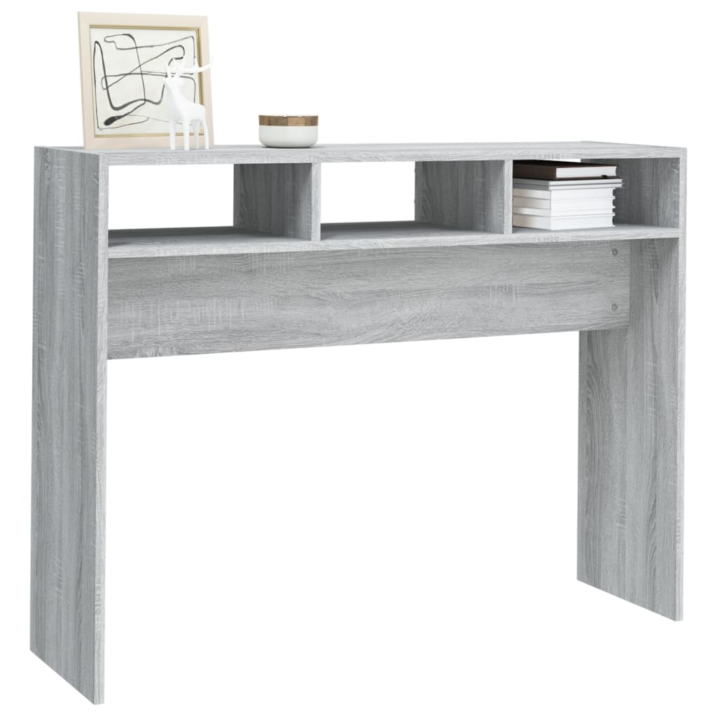 Tavolino Consolle Grigio Sonoma 105x30x80 cm Legno Multistrato - homemem39