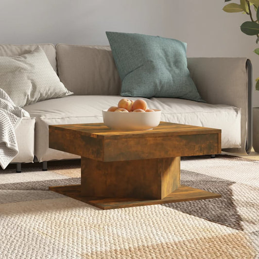 Tavolino da Salotto Rovere Fumo 57x57x30cm in Legno Multistrato | homemem39