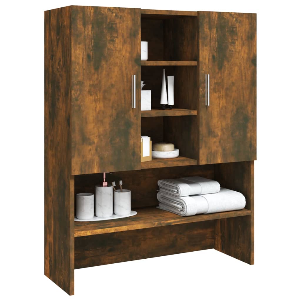 Mobile per Lavatrice Rovere Fumo 70,5x25,5x90 cm - homemem39
