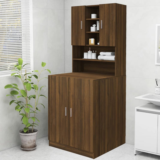 Mobile per Lavatrice Rovere Marrone 70,5x25,5x90 cm - homemem39