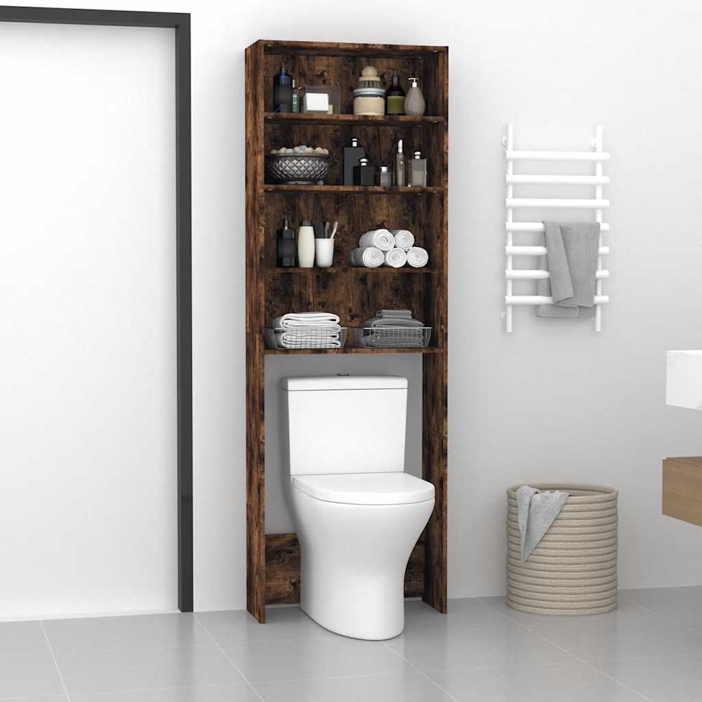 Mobile per Lavatrice Rovere Fumo 64x24x190 cm | homemem39
