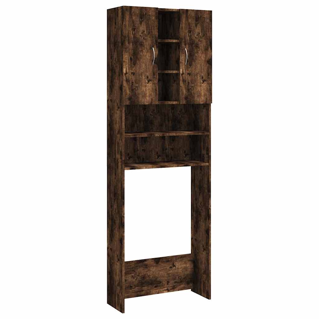 Mobile per Lavatrice Rovere Fumo 64x25,5x190 cm | homemem39