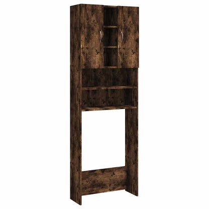 Mobile per Lavatrice Rovere Fumo 64x25,5x190 cm | homemem39