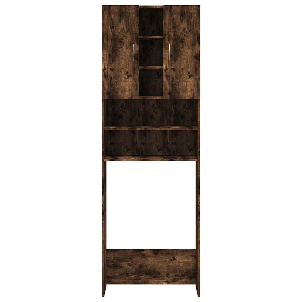 Mobile per Lavatrice Rovere Fumo 64x25,5x190 cm | homemem39