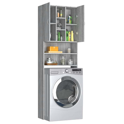 Mobile per Lavatrice Grigio Sonoma 64x25,5x190 cm | homemem39