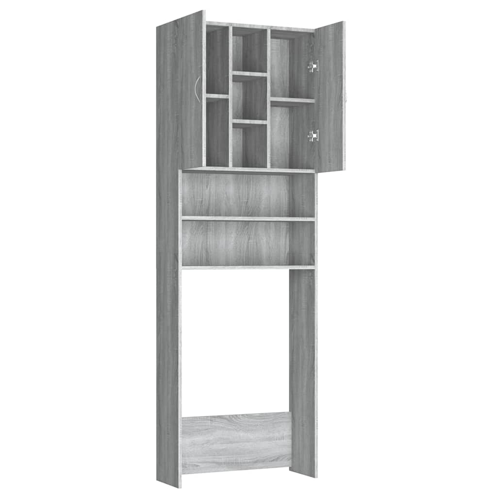 Mobile per Lavatrice Grigio Sonoma 64x25,5x190 cm | homemem39