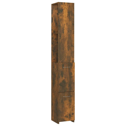 Armadietto Bagno Rovere Fumo 25x26,5x170cm in Legno Multistrato | homemem39