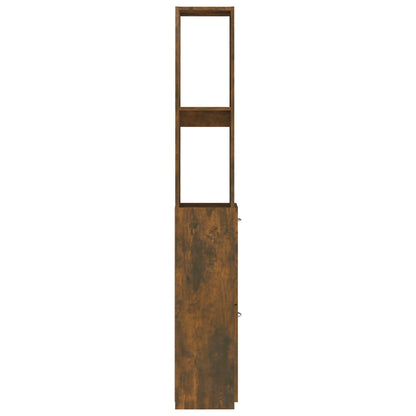 Armadietto Bagno Rovere Fumo 25x26,5x170cm in Legno Multistrato | homemem39