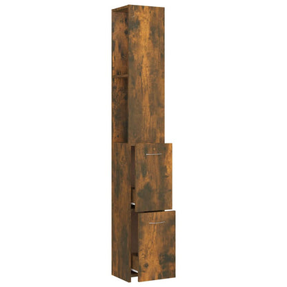 Armadietto Bagno Rovere Fumo 25x26,5x170cm in Legno Multistrato | homemem39