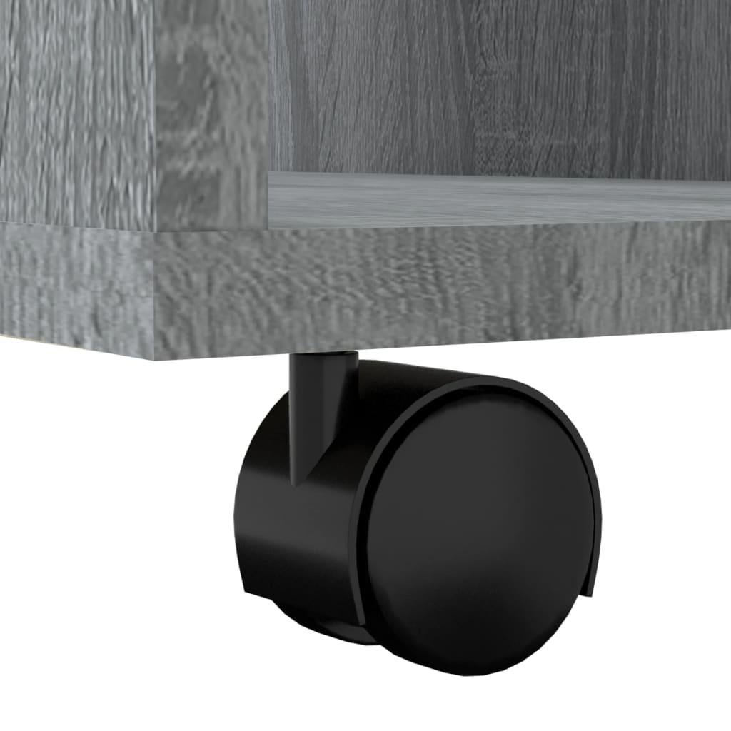 Armadietto con Ruote Grigio Sonoma 60x35x75cm Legno Multistrato | homemem39