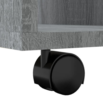 Armadietto con Ruote Grigio Sonoma 60x35x75cm Legno Multistrato | homemem39